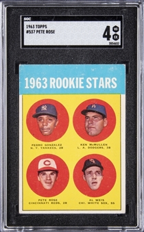 1963 Topps #537 Pete Rose Rookie Card – SGC VG-EX 4